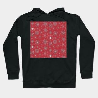 Snowflake Pattern on Red Hoodie